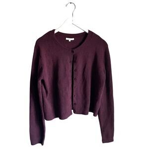 Z Supply Mulberry Purple Burgundy Cardigan size Small Academia Minimalist Work